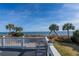 Deck overlooking ocean with seating and a view of the beach at 1308 Palmetto Blvd Blvd, Edisto Beach, SC 29438