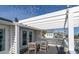Ocean view deck with pergola, seating, and table at 1308 Palmetto Blvd Blvd, Edisto Beach, SC 29438