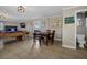 Game room features a pool table, dining table, and a bedroom at 1308 Palmetto Blvd Blvd, Edisto Beach, SC 29438