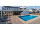 Inviting private pool with patio and pergola at 1308 Palmetto Blvd Blvd, Edisto Beach, SC 29438