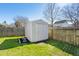 Backyard shed providing extra storage and organization at 139 Blue Jasmine Ln, Summerville, SC 29483
