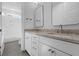 Bathroom with double vanity and a view of shower at 1461 Lieben Rd, Mount Pleasant, SC 29466