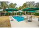 Inviting swimming pool with ample lounge space at 15 31St Ave, Isle of Palms, SC 29451