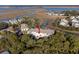 Aerial view showcasing the property's waterfront location at 2014 Long Bend Dr, Seabrook Island, SC 29455