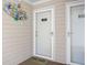 Front door with beach-themed decor at 2014 Long Bend Dr, Seabrook Island, SC 29455