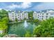 Aerial view of apartment community with pond and fountain at 2244 Ashley Crossing Dr # 333, Charleston, SC 29414