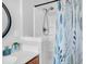 Bathroom with walk-in shower and updated vanity at 226 Comiskey Park Cir, Summerville, SC 29485