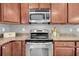 Kitchen with stainless steel appliances and granite countertops at 226 Comiskey Park Cir, Summerville, SC 29485