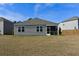 The backyard offers ample green space, privacy fence, and screened porch at 229 Grand View Xing, Summerville, SC 29483