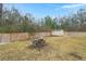 Spacious backyard with fire pit and storage shed at 3043 Mapleleaf Dr., Moncks Corner, SC 29461