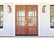 Double wooden front doors with glass panels at 3315 Hopkinson Plantation Rd, Johns Island, SC 29455