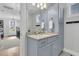 Bathroom with granite countertop, sink, and storage at 4007 Capensis Ln, Ravenel, SC 29470