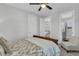 Bedroom with a double bed and access to a bathroom and hallway at 4007 Capensis Ln, Ravenel, SC 29470