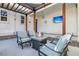 Cozy patio with fire pit and comfortable seating at 4007 Capensis Ln, Ravenel, SC 29470