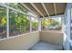 Cozy screened porch overlooking the backyard at 411 Constance St, Walterboro, SC 29488