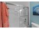Bathroom with shower and tub at 48 Mariners Cay Dr, Folly Beach, SC 29439
