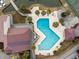 Top-down view of community pool and surrounding areas at 48 Mariners Cay Dr, Folly Beach, SC 29439