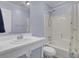 Bathroom with a shower/tub combo and white vanity at 506 Gross Ave, Moncks Corner, SC 29461
