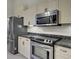 Modern kitchen with stainless steel appliances and granite countertops at 506 Gross Ave, Moncks Corner, SC 29461