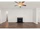 Spacious living room with hardwood floors and fireplace at 767 Opal Wing St, Moncks Corner, SC 29461