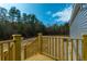 Wooden deck stairs leading to backyard at 857 Devines Way, Cross, SC 29436