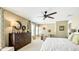 Bright bedroom with a ceiling fan and plenty of natural light at 102 Black Stilt Way, Summerville, SC 29483