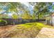 Large backyard with a wooden fence and a patio at 109 Salem Ct, Summerville, SC 29486