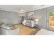 Living room with stone fireplace, grey walls, and comfy seating at 109 Salem Ct, Summerville, SC 29486