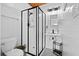 Modern bathroom with a walk-in shower at 1306 Palmetto Blvd, Edisto Beach, SC 29438