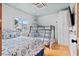Bedroom with bunk beds and full-size bed at 1306 Palmetto Blvd, Edisto Beach, SC 29438