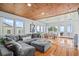 Open living space with hardwood floors, sectional sofa, and ocean views at 1306 Palmetto Blvd, Edisto Beach, SC 29438