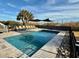 Inviting rectangular pool with stone coping at 1306 Palmetto Blvd, Edisto Beach, SC 29438