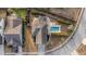 Top-down view of home with pool and backyard at 1504 Oldenburg Dr, Mount Pleasant, SC 29466