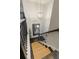 Stunning staircase with chandelier, hardwood floors and a stylish runner at 1504 Oldenburg Dr, Mount Pleasant, SC 29466