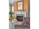 Modern fireplace with decorative mantel and artwork at 155 Wingo Way # 418, Mount Pleasant, SC 29464