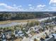 Aerial view of waterfront homes and peaceful marsh at 1857 Palmetto Isle Dr, Mount Pleasant, SC 29466