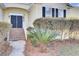 Brick steps leading to double doors and nicely landscaped entry at 1857 Palmetto Isle Dr, Mount Pleasant, SC 29466
