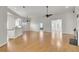 Spacious living area with hardwood floors, high ceilings and fireplace at 1857 Palmetto Isle Dr, Mount Pleasant, SC 29466