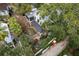 Aerial view of house, garden, and surrounding neighborhood at 209 Bennett St, Mount Pleasant, SC 29464
