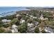 Wide aerial view showing waterfront property and neighborhood at 209 Bennett St, Mount Pleasant, SC 29464