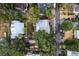 An aerial view showcasing the property's location in a charming neighborhood at 209 Bennett St, Mount Pleasant, SC 29464