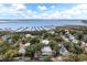 Aerial view of home and neighborhood near the waterfront at 209 Bennett St, Mount Pleasant, SC 29464
