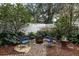 Inviting firepit area with brick patio and seating at 209 Bennett St, Mount Pleasant, SC 29464