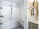 Spacious shower with marble seat and multiple shower heads at 209 Bennett St, Mount Pleasant, SC 29464