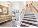 Staircase with chair lift providing accessibility at 209 Bennett St, Mount Pleasant, SC 29464