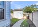 Private backyard with shed and walkway at 234 Oak Park St, Summerville, SC 29486