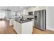 Modern kitchen with stainless steel appliances and island at 234 Oak Park St, Summerville, SC 29486
