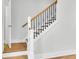 Elegant staircase with wood and metal accents at 234 Oak Park St, Summerville, SC 29486