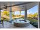 Covered patio with a view of the pool and spa at 2618 Raven Dr, Sullivans Island, SC 29482