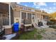 Back exterior with screened porch and brick patio at 2971 Treadwell St St, Mount Pleasant, SC 29466